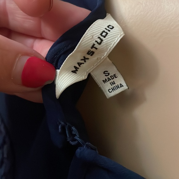 Navy Max Studio baby doll dress size small - Picture 5 of 5